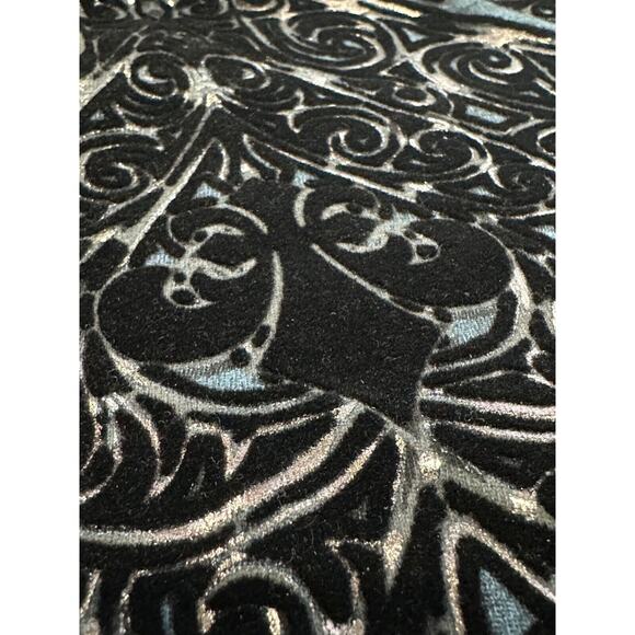 Affliction Clothing Men's T-Shirt Polaris Felt Graphic Blue/Black Dip Dye Tee - Picture 8 of 8